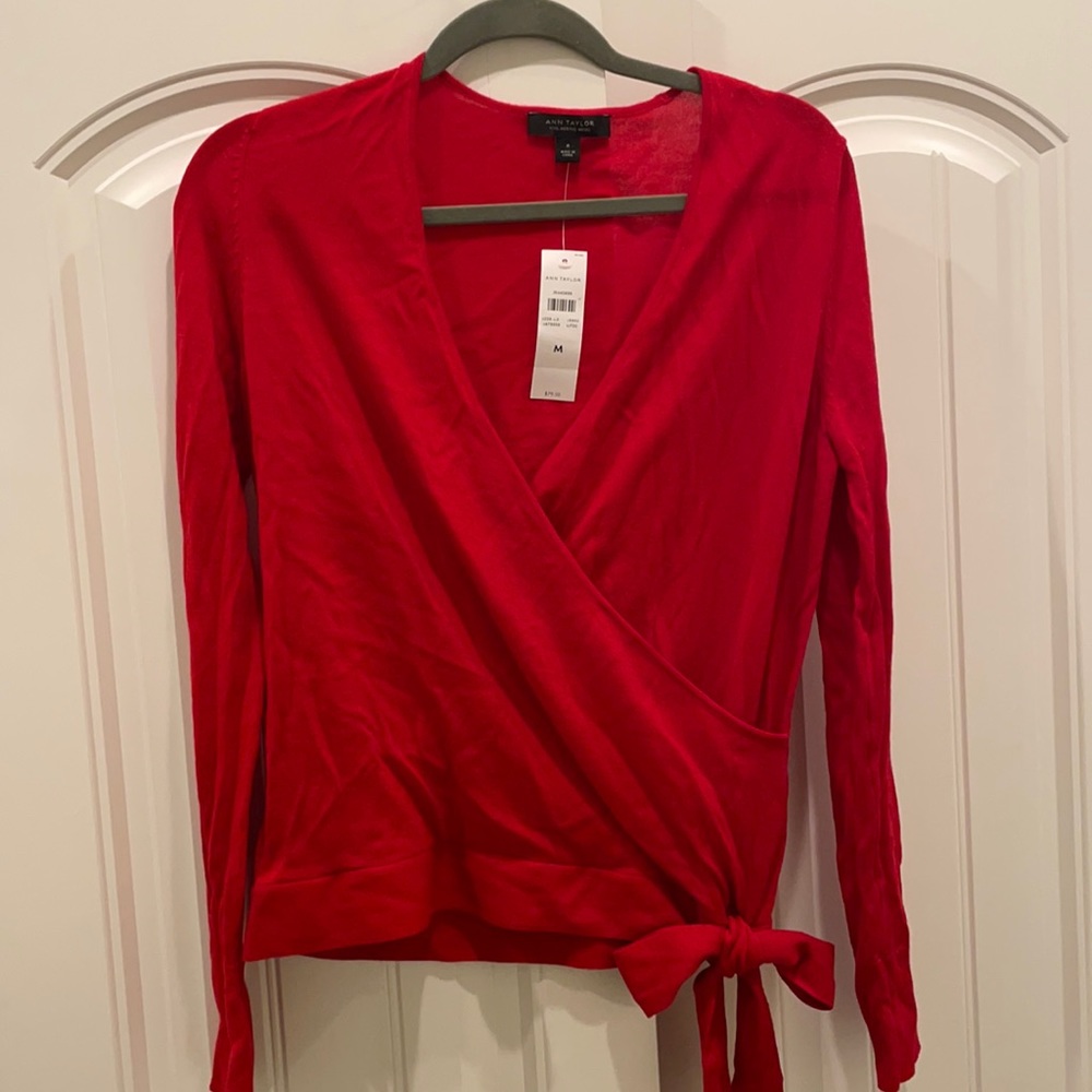 Ann Taylor faux wrap sweater